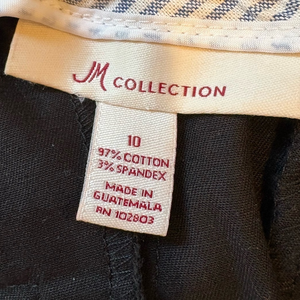 JM Collection Dark Navy Blue Chino Style Pants size 10 - Picture 3 of 10